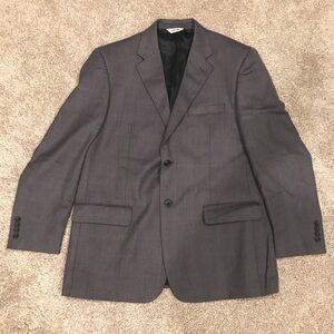 100% Wool Joseph & Feiss Bluish Charcoal Blazer Size 44R